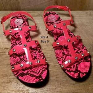 Pink and black kids summer shoes brand new